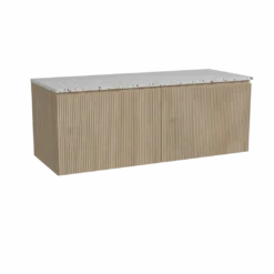 Storke Ribs badkamermeubel met Tavola wastafelblad voor waskom(men)