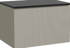 Storke Ribs badkamermeubel met Panton wastafelblad voor waskom(men)