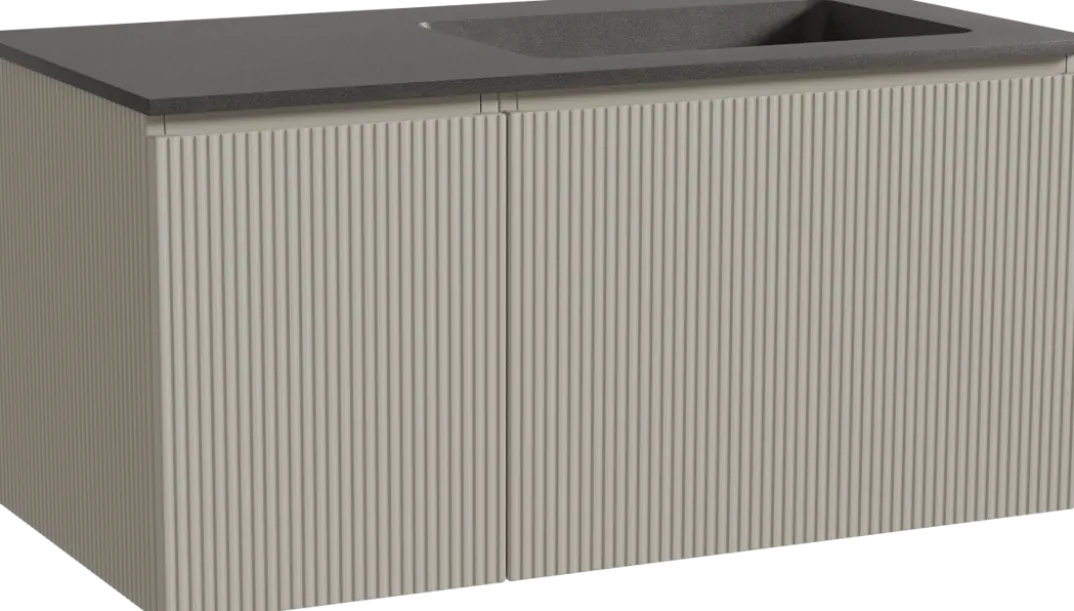Storke Ribs badkamermeubel met Scuro wastafel