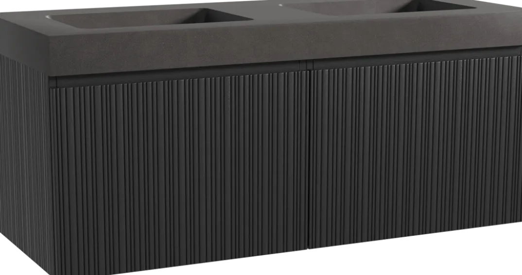 Storke Ribs badkamermeubel met Scuro High wastafel