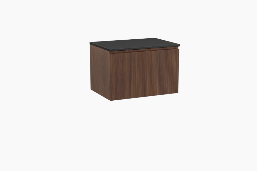 Storke Ribs badkamermeubel met Panton wastafelblad voor waskom(men)