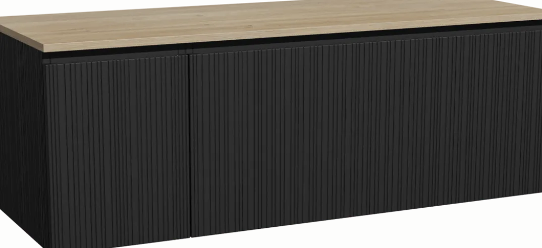 Storke Ribs badkamermeubel met Panton wastafelblad voor waskom(men)