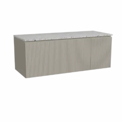 Storke Ribs badkamermeubel met Tavola wastafelblad voor waskom(men)