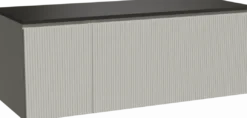 Storke Ribs badkamermeubel met Panton wastafelblad voor waskom(men)