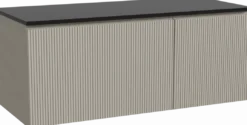 Storke Ribs badkamermeubel met Panton wastafelblad voor waskom(men)