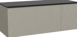 Storke Ribs badkamermeubel met Panton wastafelblad voor waskom(men)
