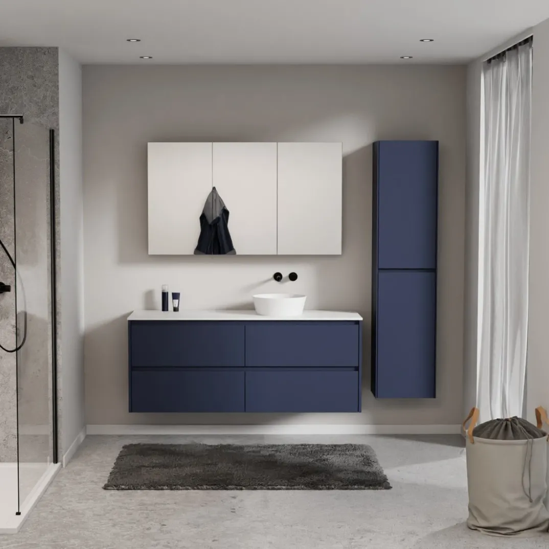 Storke Seda badkamermeubel met Tavola wastafelblad voor waskom(men)