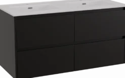 Storke Seda badkamermeubel met Kera wastafel, afvoerpluggen inbegrepen