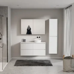 Storke Seda badkamermeubel met Tavola wastafelblad voor waskom(men)