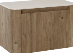 Storke Soft badkamermeubel met Tavola Soft wastafelblad voor waskom(men)