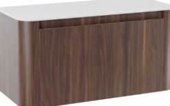 Storke Soft badkamermeubel met Tavola Soft wastafelblad voor waskom(men)