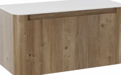 Storke Soft badkamermeubel met Tavola Soft wastafelblad voor waskom(men)