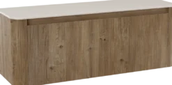 Storke Soft badkamermeubel met Tavola Soft wastafelblad voor waskom(men)
