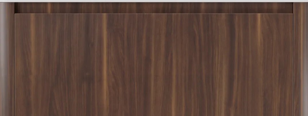 Storke Soft badkamermeubel met Tavola Soft wastafelblad voor waskom(men)